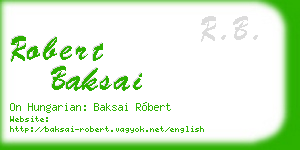 robert baksai business card
